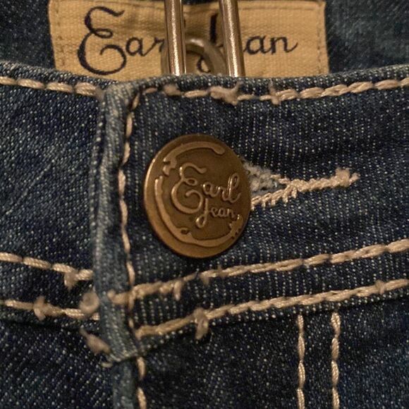 Earl Capris Size 4 Bling Pockets Cuffed Bottom Leg - Picture 4 of 12